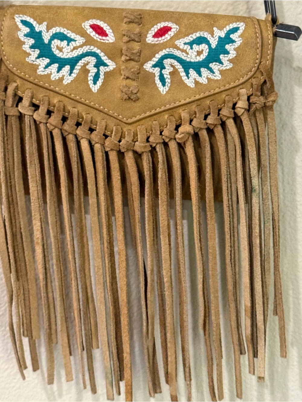 Wrangler Genuine Leather Fringe Crossbody Bag - Picture 15 of 15